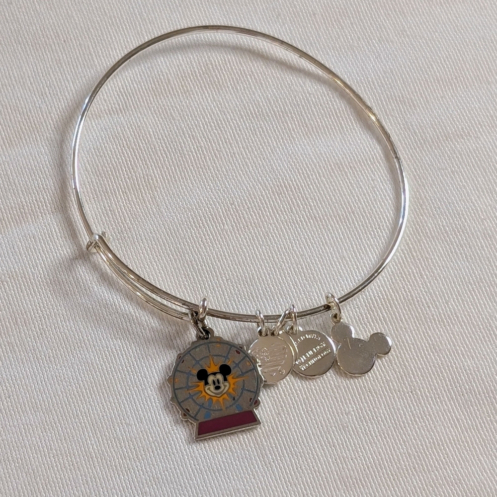 Alex and Ani Silver Bangle Bracelet | DCA Mickey's Fun Wheel | EUC